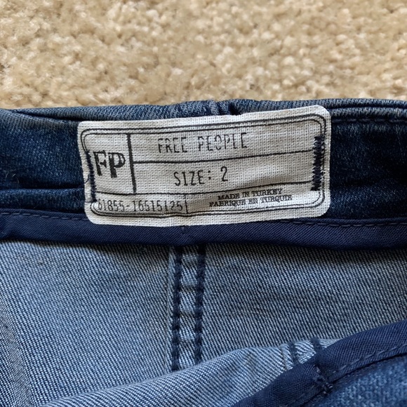 Free People NEW Denim skirt with ties size 2 - Picture 6 of 6